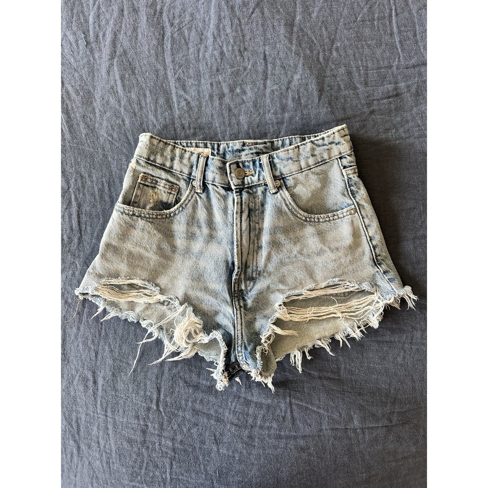 Zara Size 2 High‎ Rise Curved Shorts